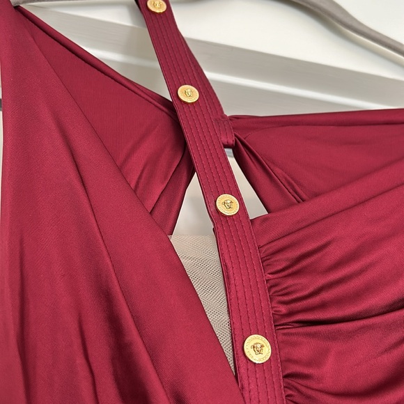 Versace Donna Burgundy evening gown NWT - Picture 4 of 7